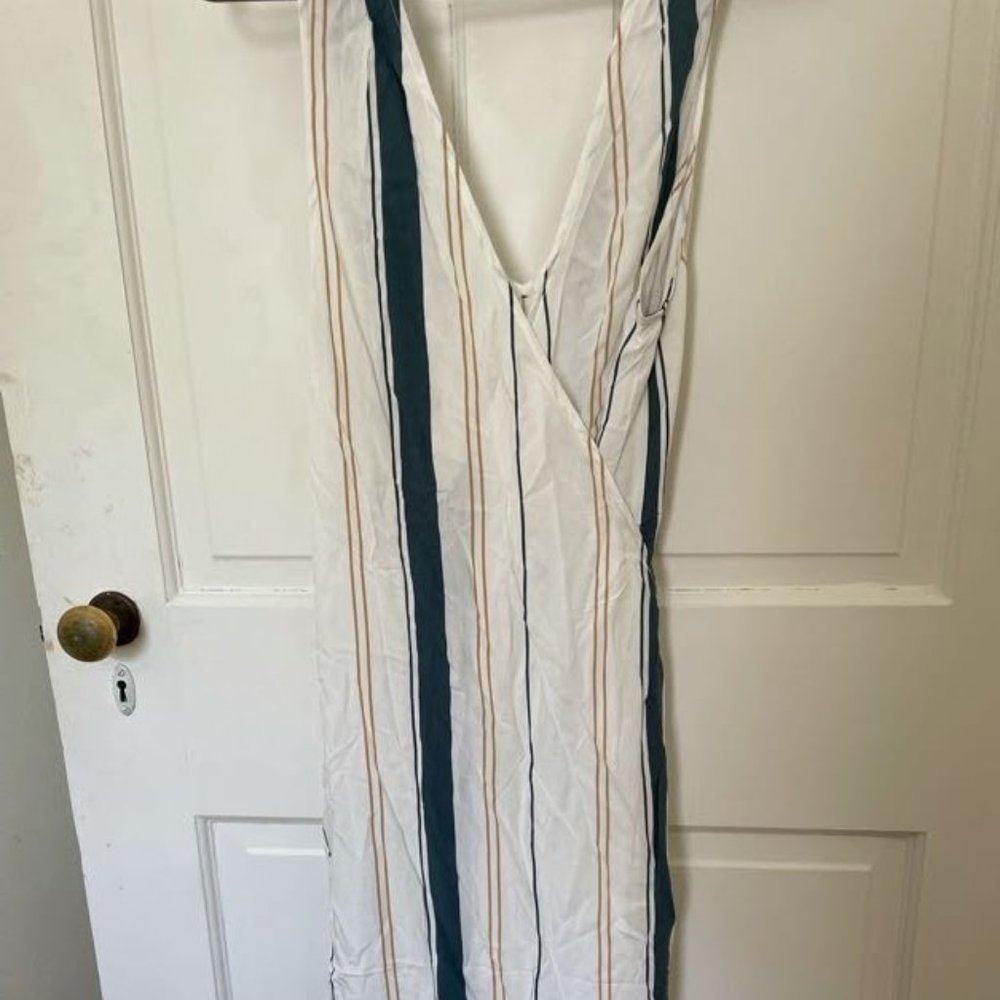 Cupshe Striped Wrap Tie dress